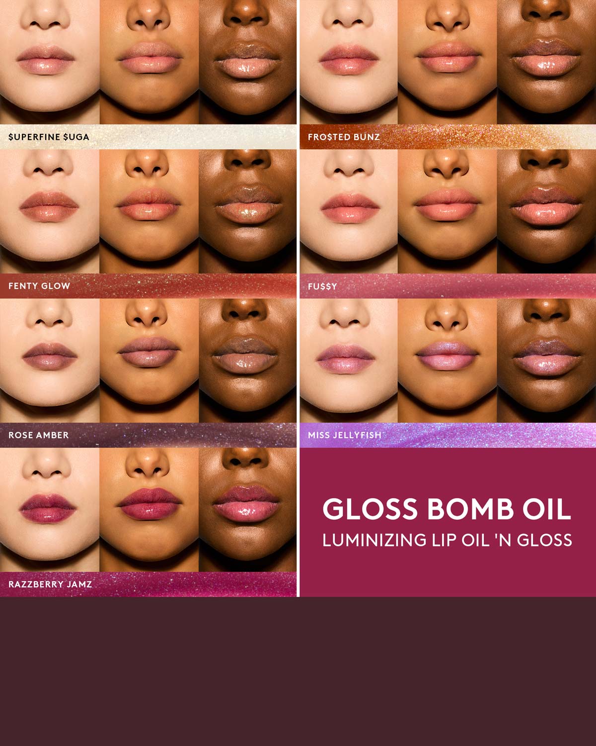 Fenty Beauty Gloss Bomb Oil Huile Gloss Lèvres $uperfine $uga 9ml