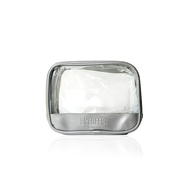 BPerfect Small Silver trousse de voyage argentée 18 cm