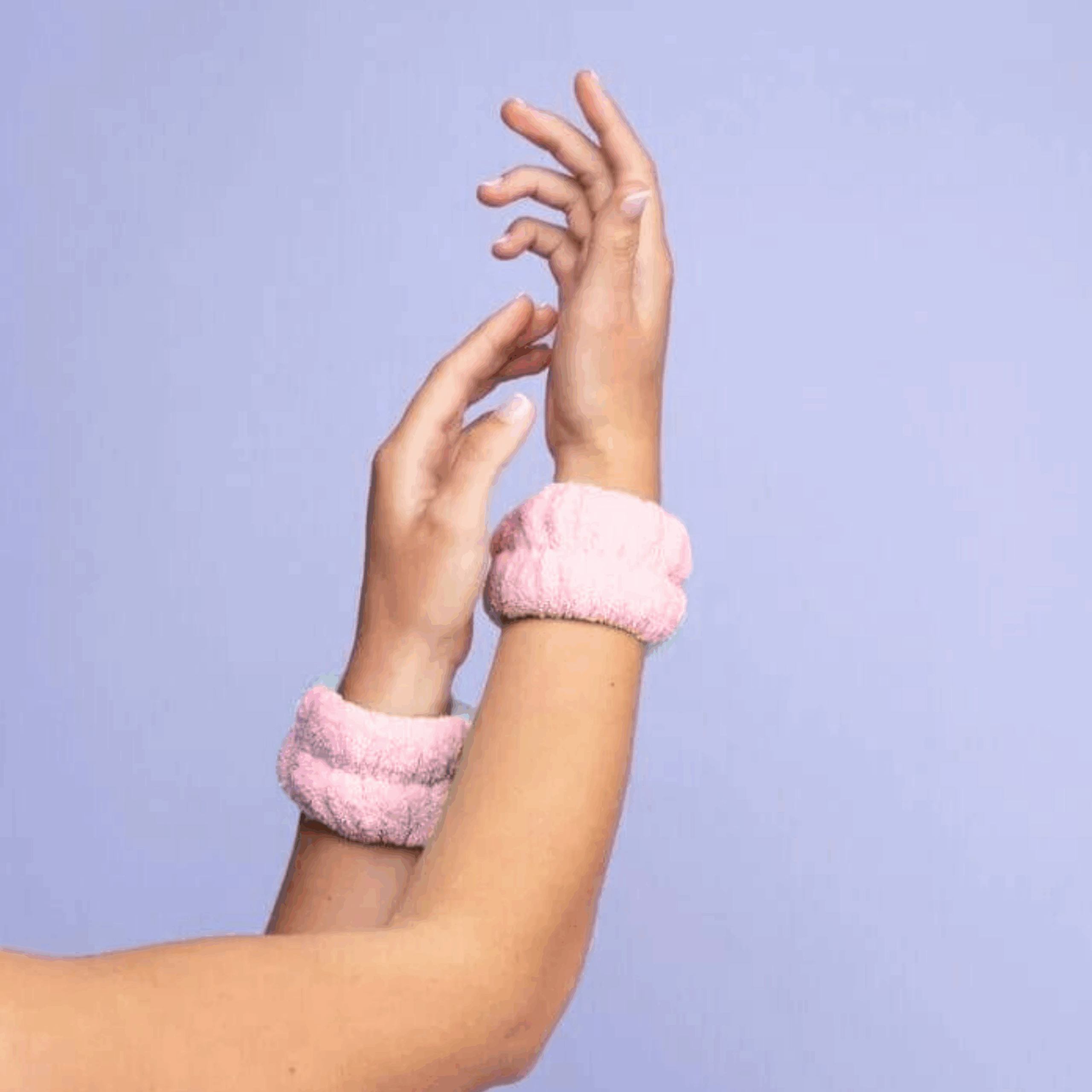 Glam'Up Skincare Manchettes Éponge Rose Lavables