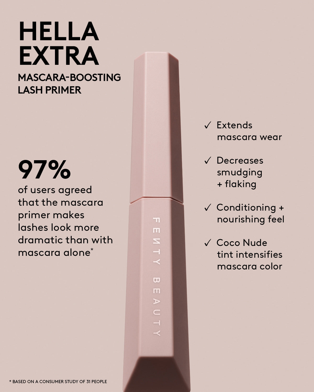 Fenty Beauty Hella Extra base mascara primer transparent 10 ml