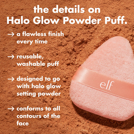 E.L.F Halo Glow houppette poudre visage lavable fini flouté