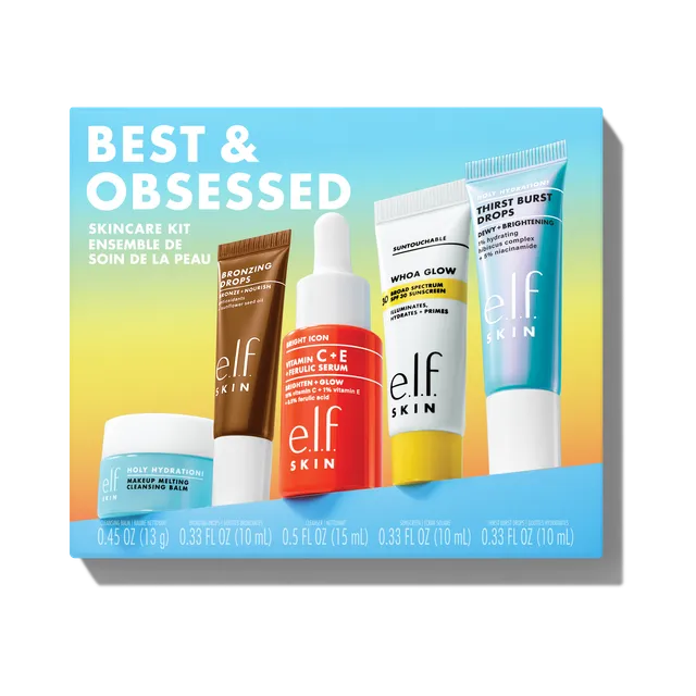 E.L.F. Moisturizers Best & Obsessed Kit Soin 5 Miniatures Éclat