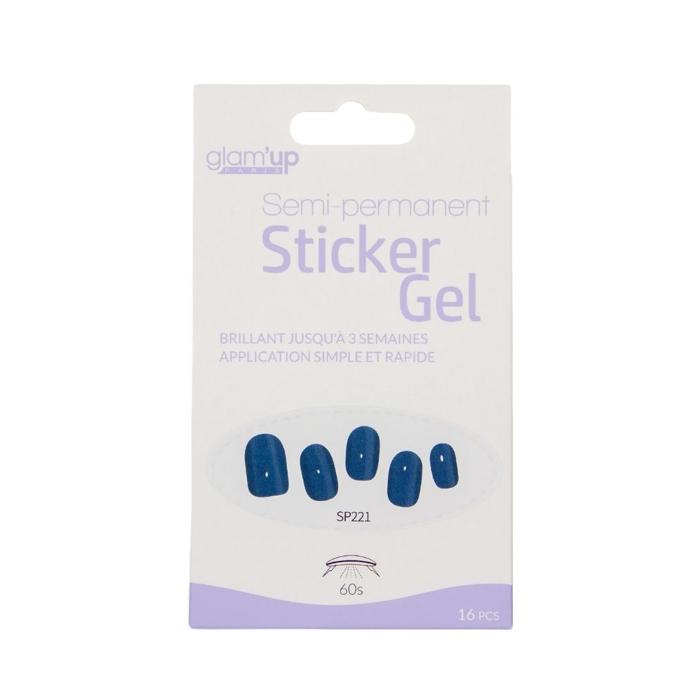 GLAM'UP Les Ongles Sticker Gel Semi-Permanent Deep Ocean 16p