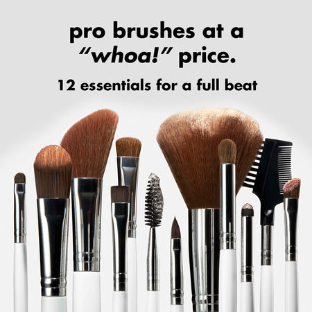 e.l.f. Set 12 pinceaux maquillage professionnels synthétiques
