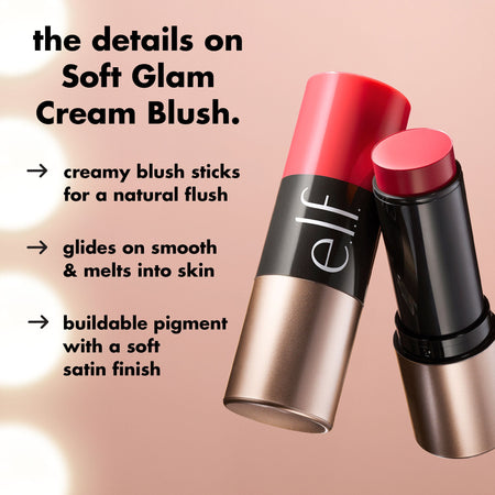 e.l.f. Soft Glam blush crème stick bronze terracotta fini satiné