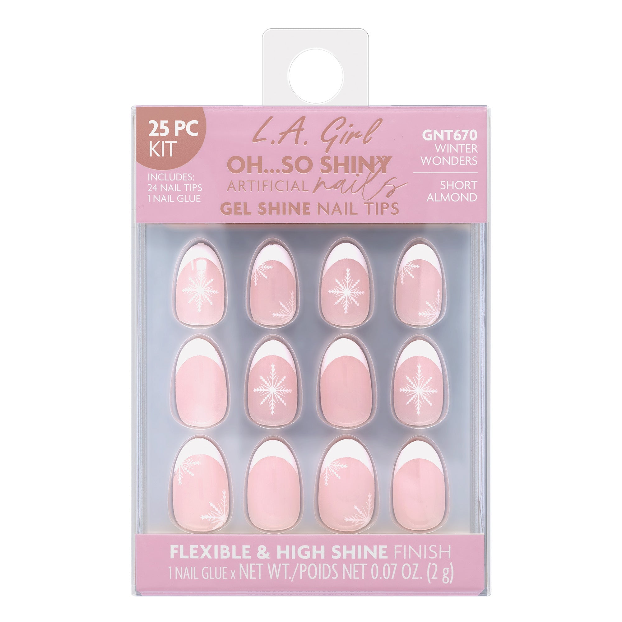 L.A. Girl Nails GNT151AG Cloud Nine faux ongles courts 24 pcs