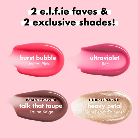 e.l.f. Glow Reviver Huile Lèvres Repulpante Kit 4 Teintes