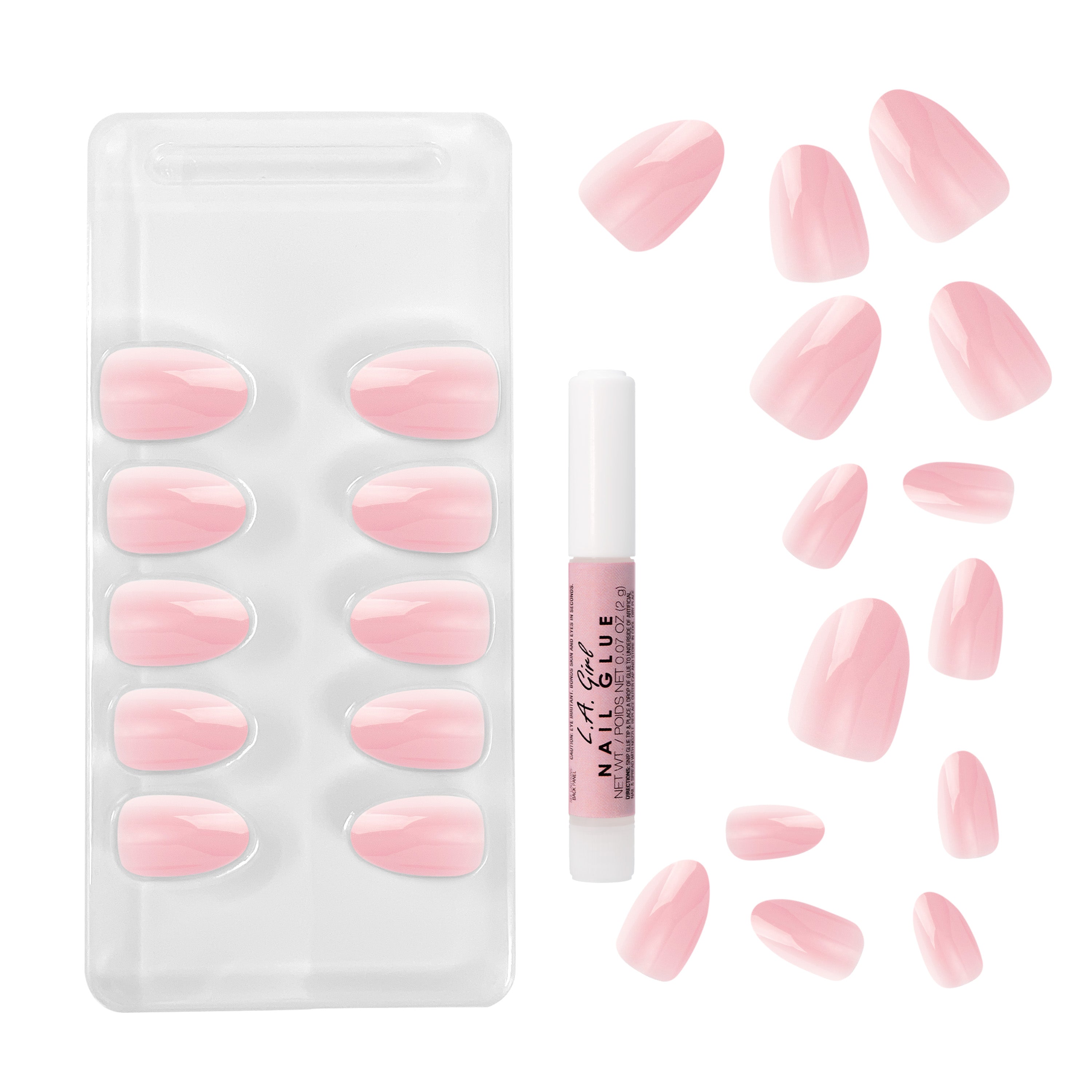 L.A. Girl Nails Oh So Jelly GNT724G faux ongles Lovely & Bubbly x24