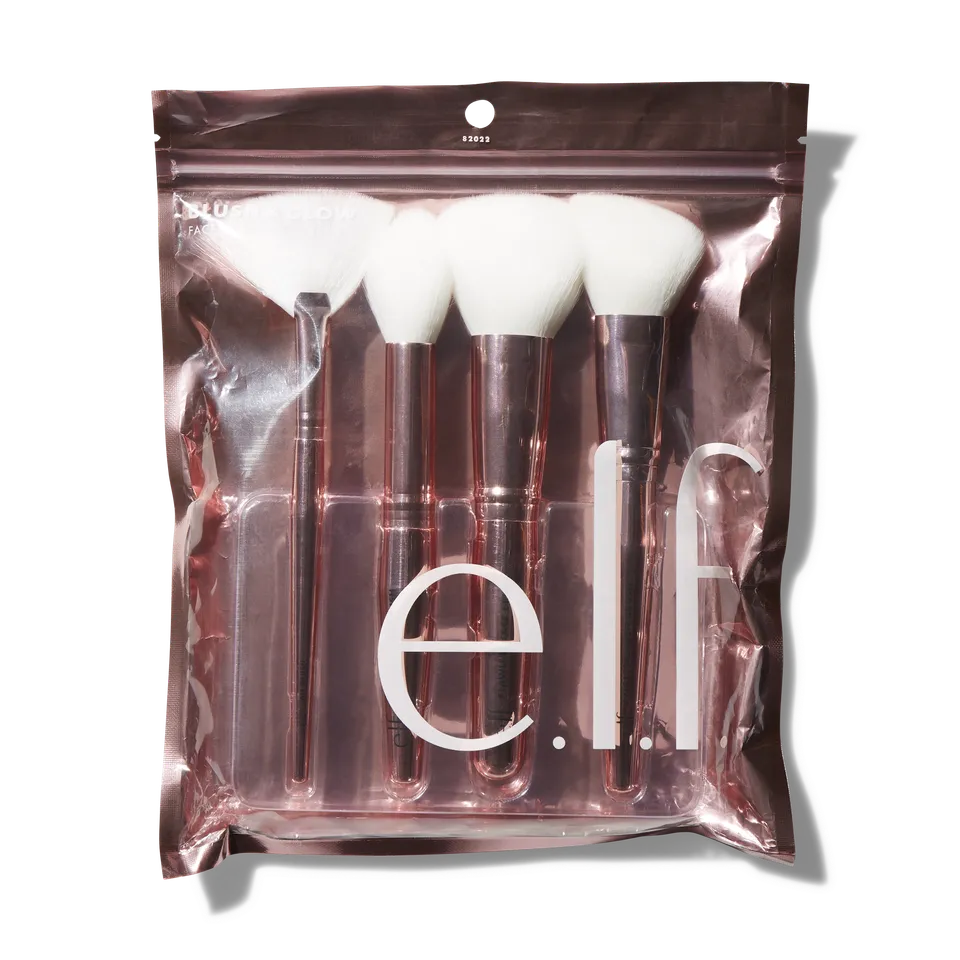 E.L.F. Blush Bronzer Highlighter Brush Set 3 pinceaux