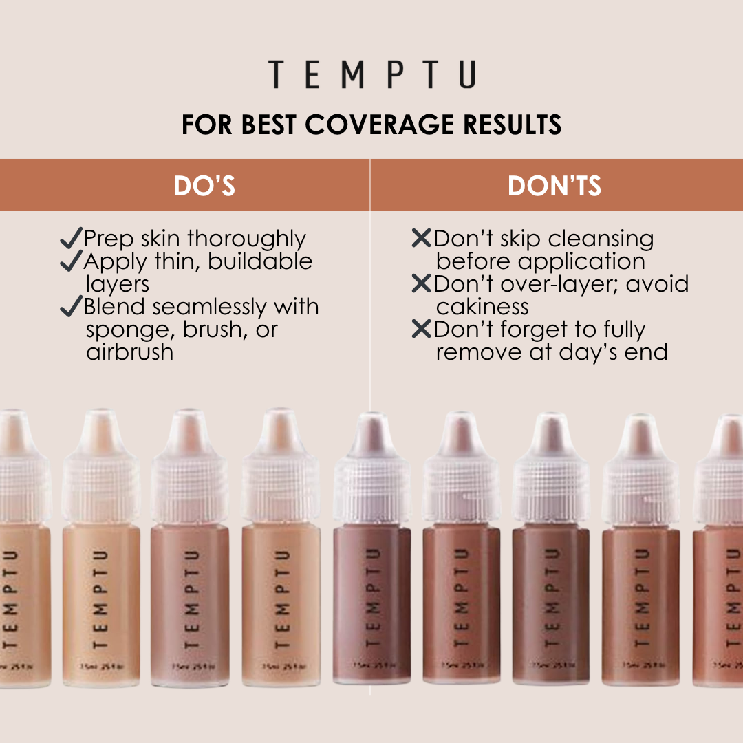 TEMPTU S/B Foundation fond de teint Porcelain 001 1 oz fini lumineux