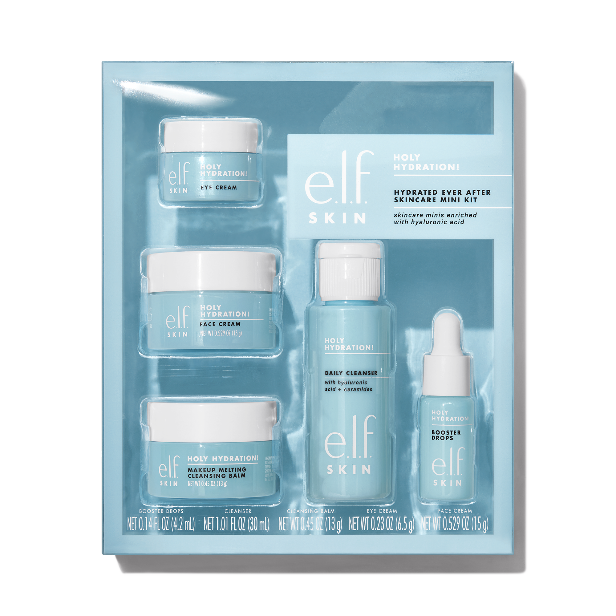 e.l.f. Holy Hydration! Kit soin hydratant mini 5 pièces peau sèche