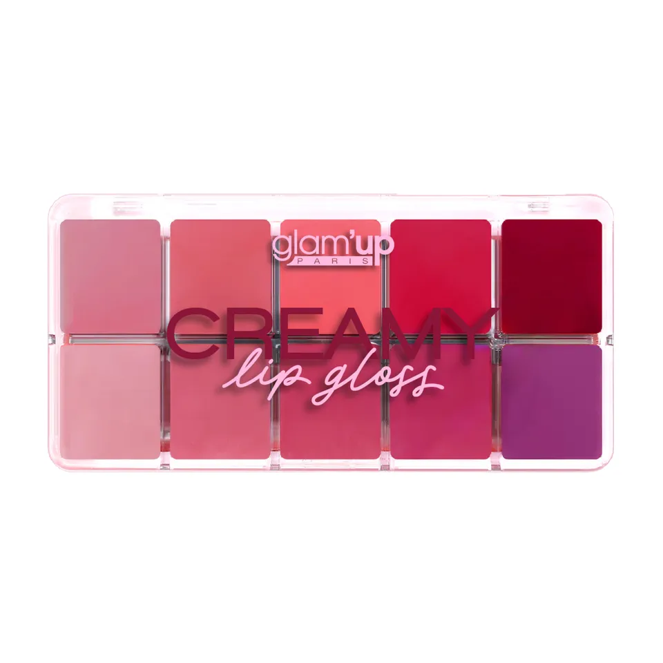 GLAM'UP Creamy Lip Gloss palette lèvres 10 teintes