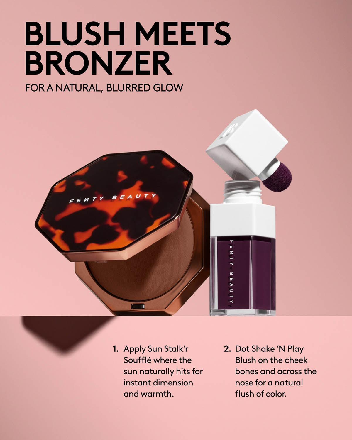 Fenty Beauty duo blush + bronzer crème longue tenue waterproof