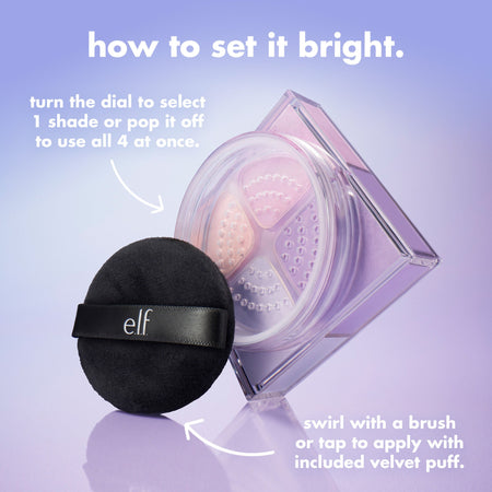 E.L.F. Face Set It Bright Poudre Libre 4 Teintes Mat Lumineux
