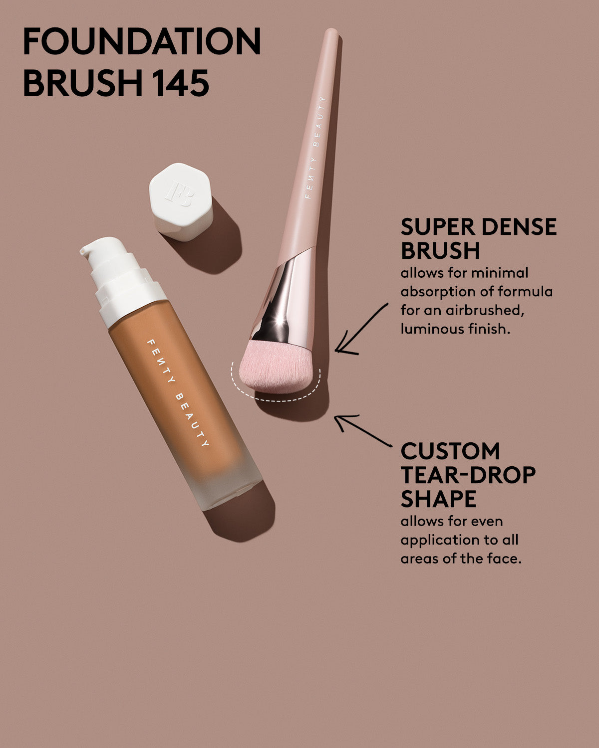 Fenty Beauty 145 pinceau fond de teint fini airbrush