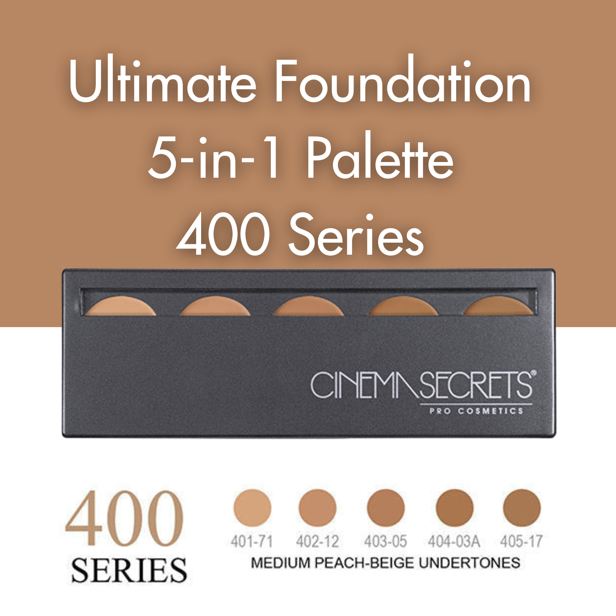 Cinema Secrets Ultimate Foundations palette fond de teint 400 medium pêche