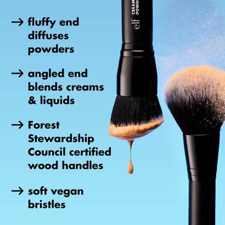 E.L.F. Brushes & Tools Cream & Powder Pinceau Teint Double