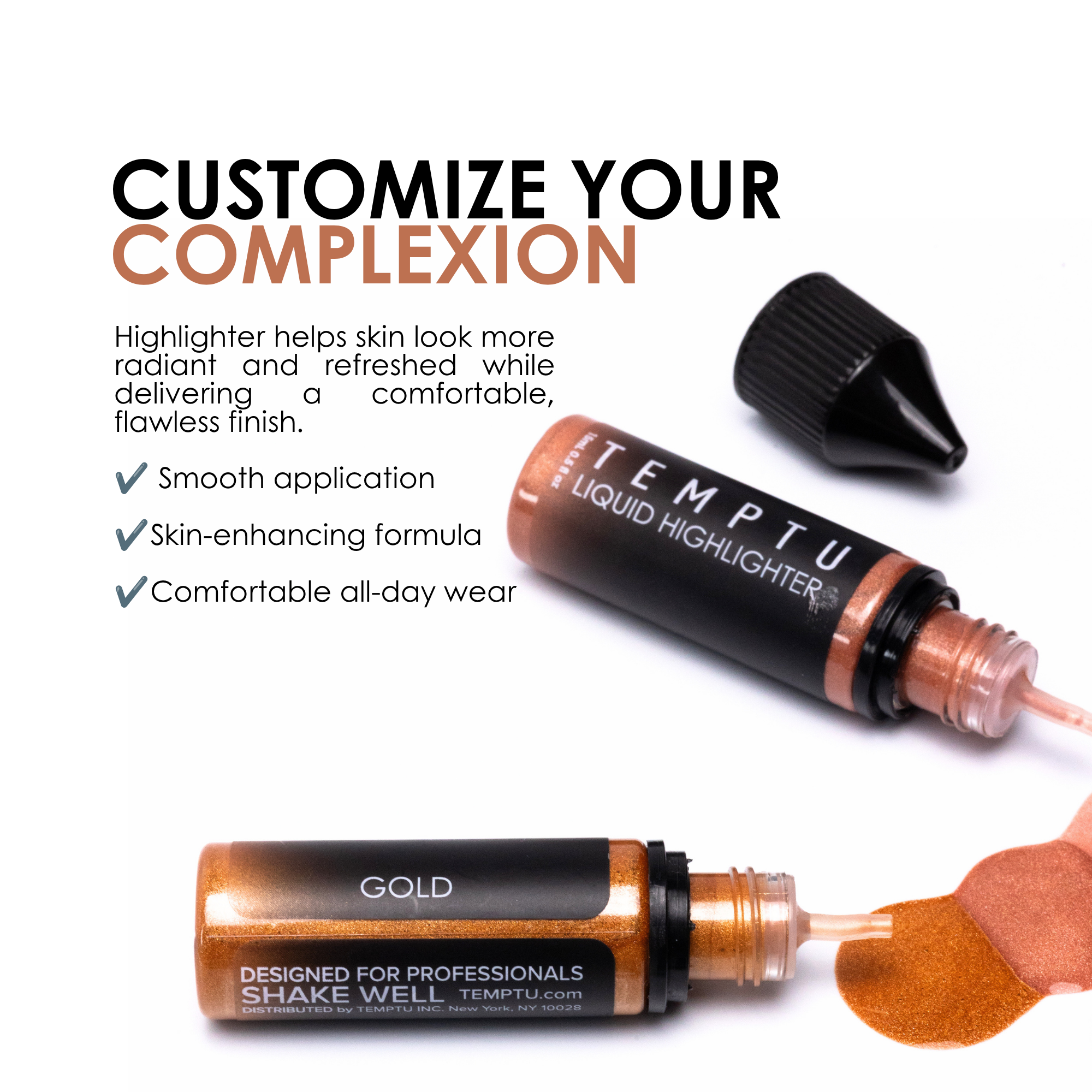 Temptu Airbrush Supplies highlighter liquide Champagne