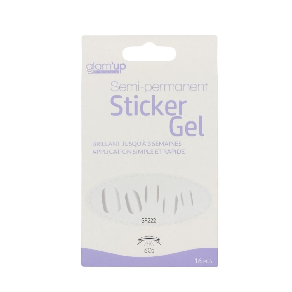 GLAM'UP Les Ongles Stickers Gel Transparent 16 pièces