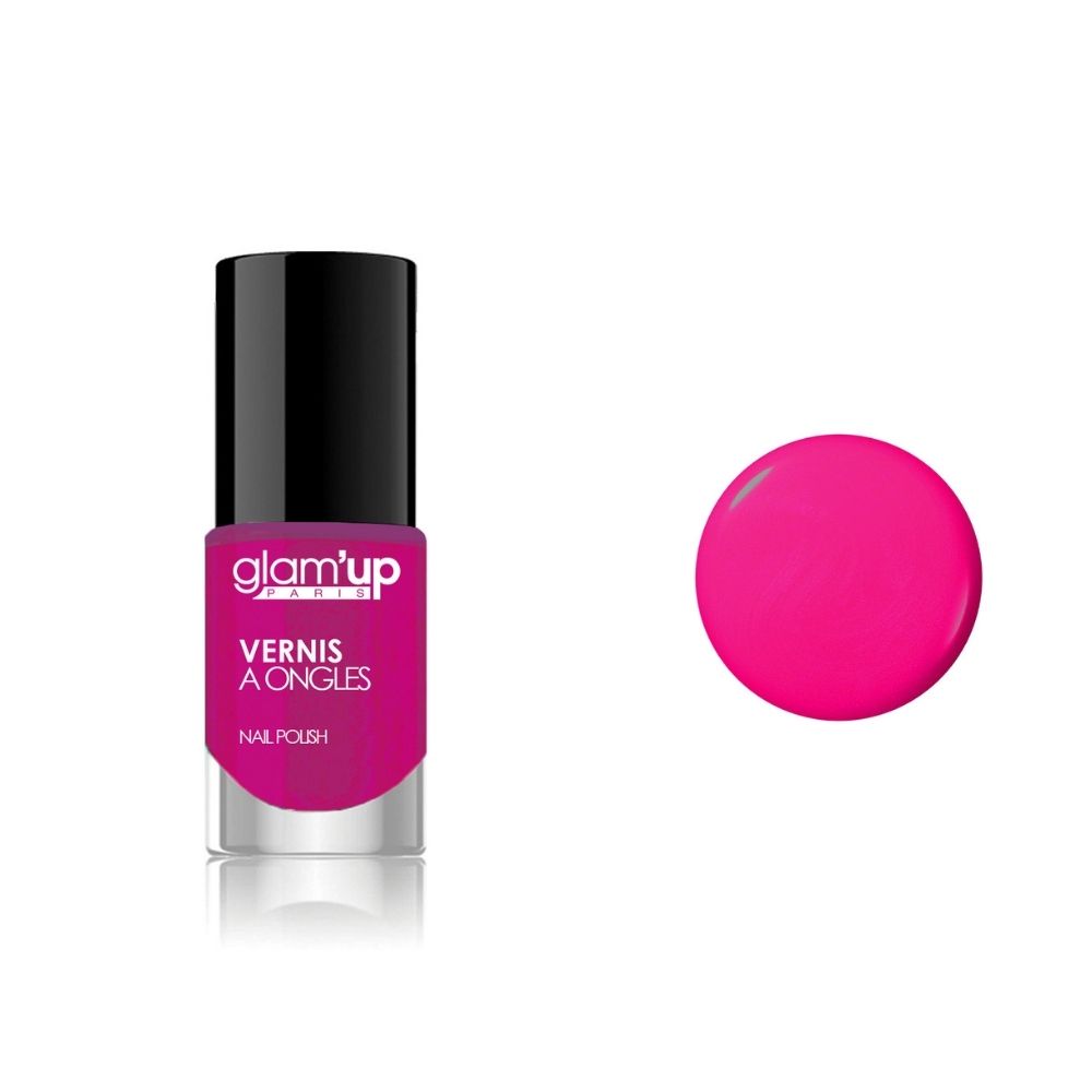 Glam'Up Les Ongles Vernis Fuchsia Nacré Longue Tenue