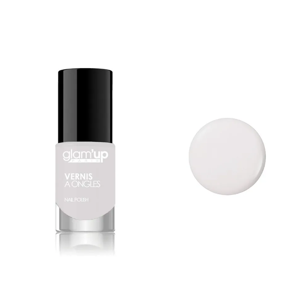 GLAM'UP Les Ongles Vernis à Ongles Milky Blanc laiteux