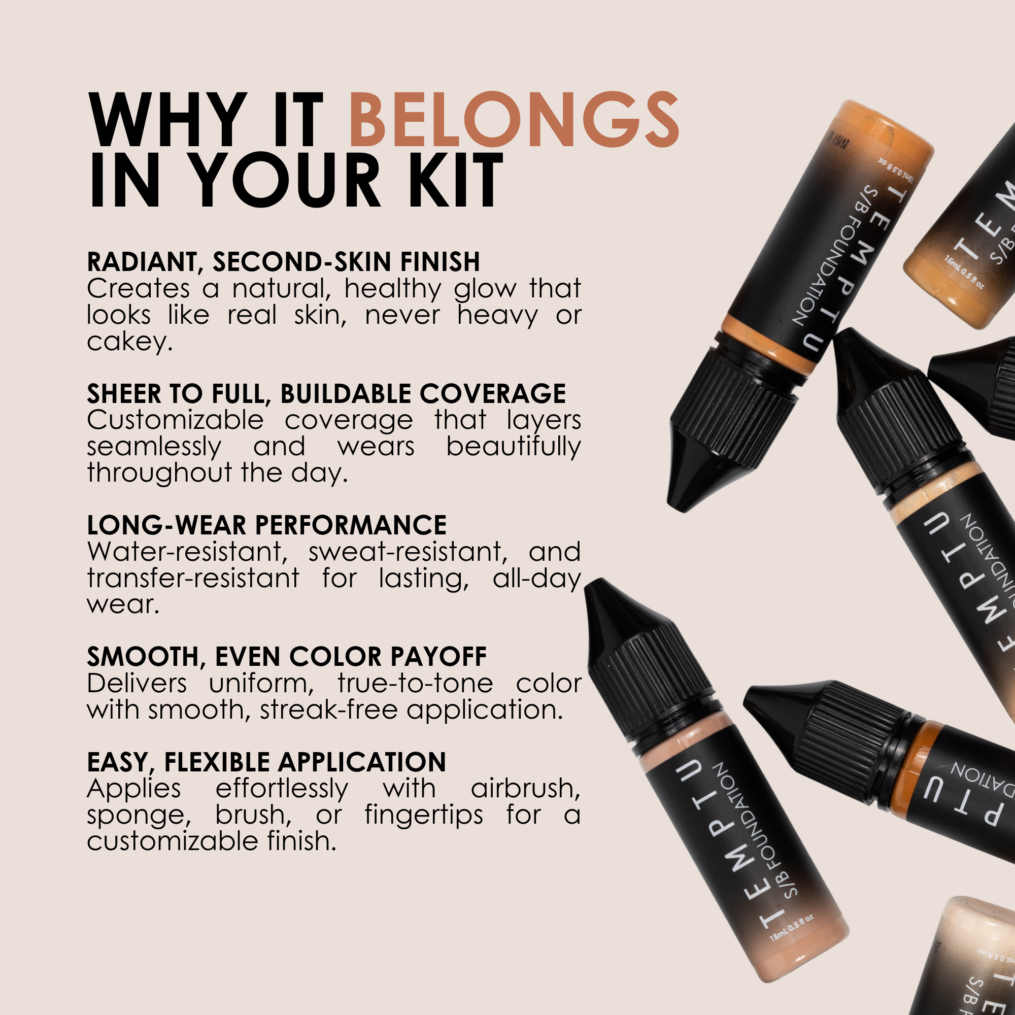 TEMPTU Air S/B Deluxe kit aérographe maquillage