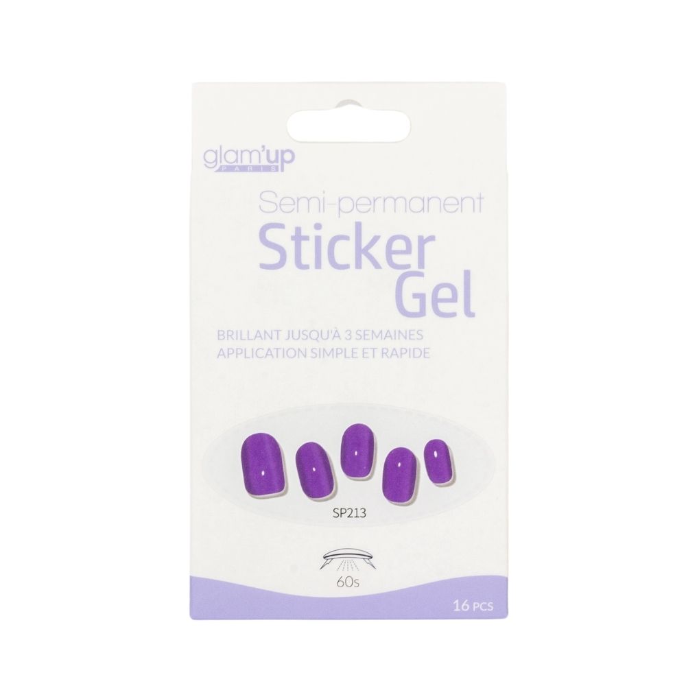 GLAM'UP Les Ongles Sticker Gel Semi-Permanent Liladdict 16pcs