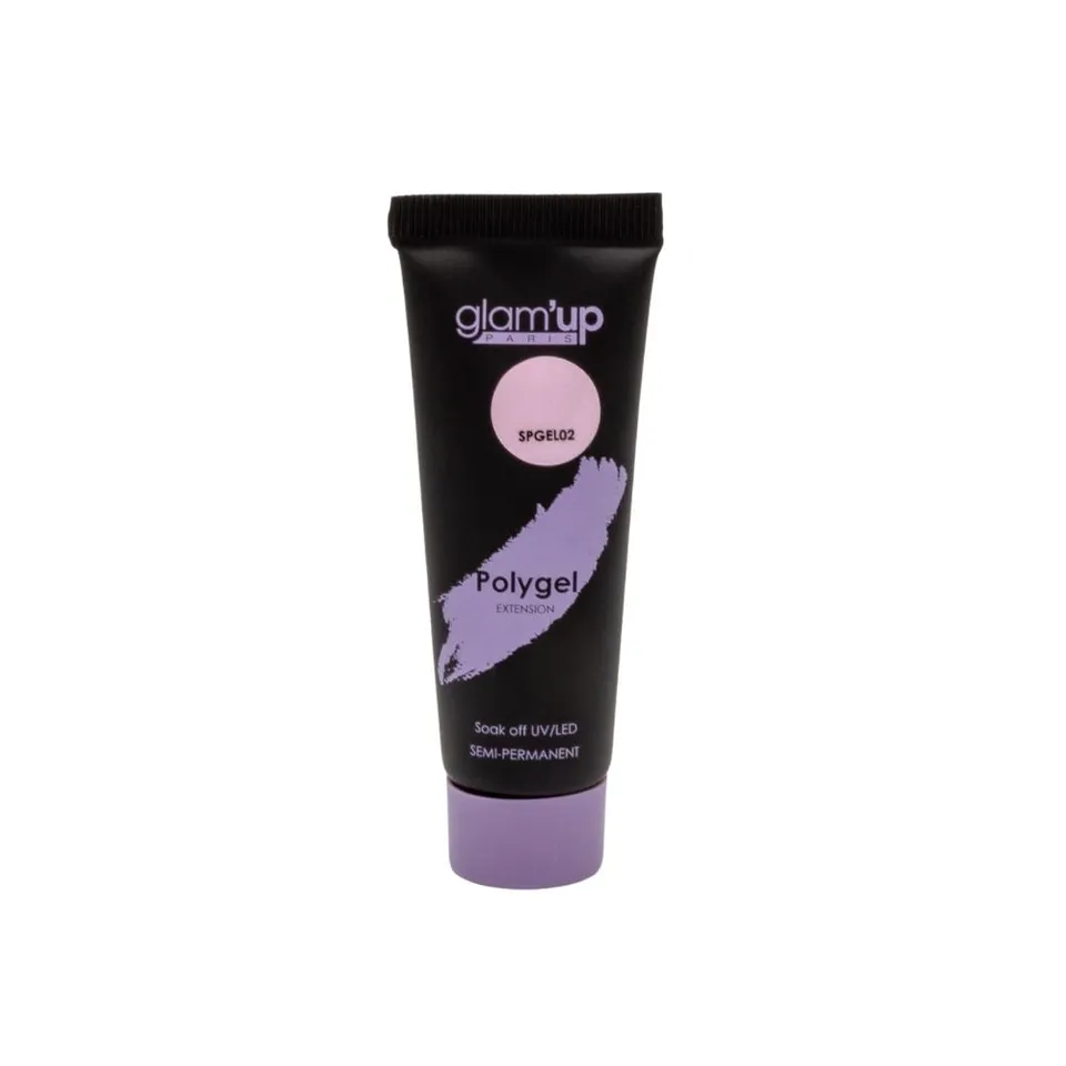 GLAM'UP Les Ongles Poly Gel Semi-Permanent Rose Naturel tube