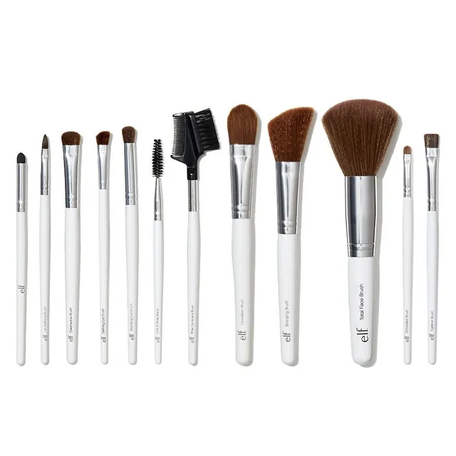 e.l.f. Set 12 pinceaux maquillage professionnels synthétiques