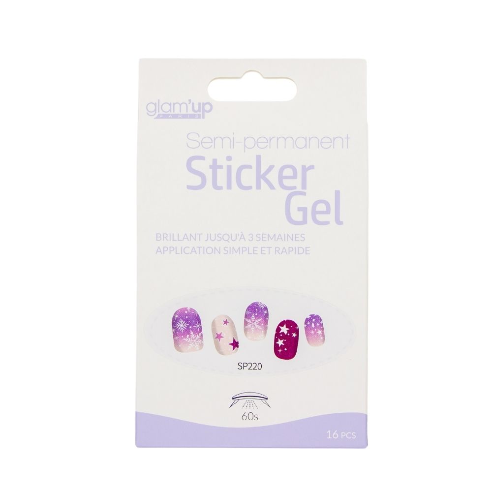 GLAM'UP Les Ongles Sticker Gel Star & Snow 16 pcs