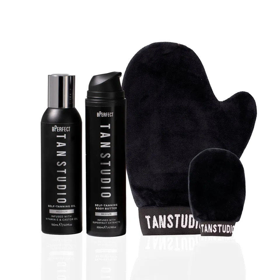 BPerfect Tan Studio Trio kit autobronzant Medium huile 150 ml