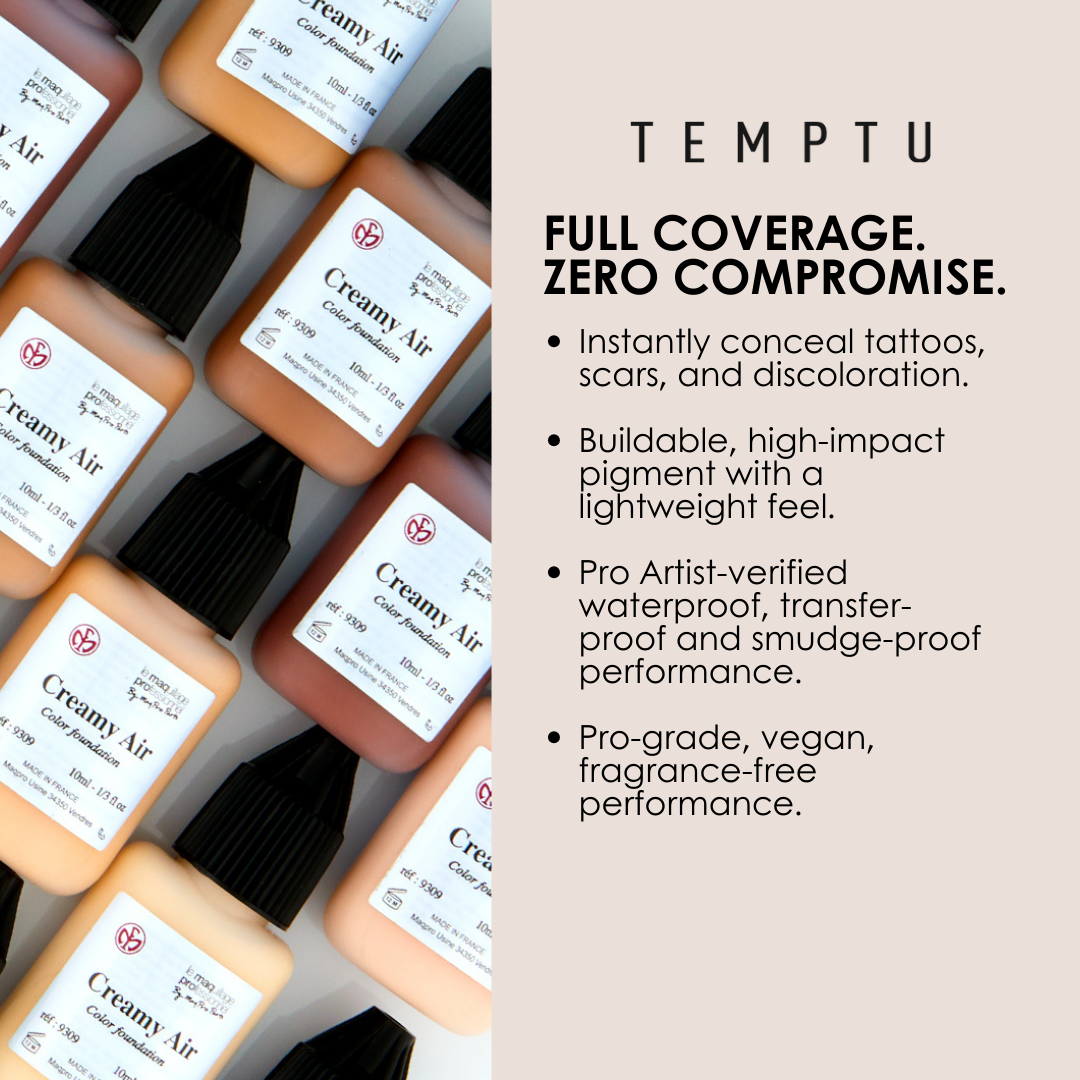 TEMPTU Creamy Air Tattoo Cover fond de teint set Light