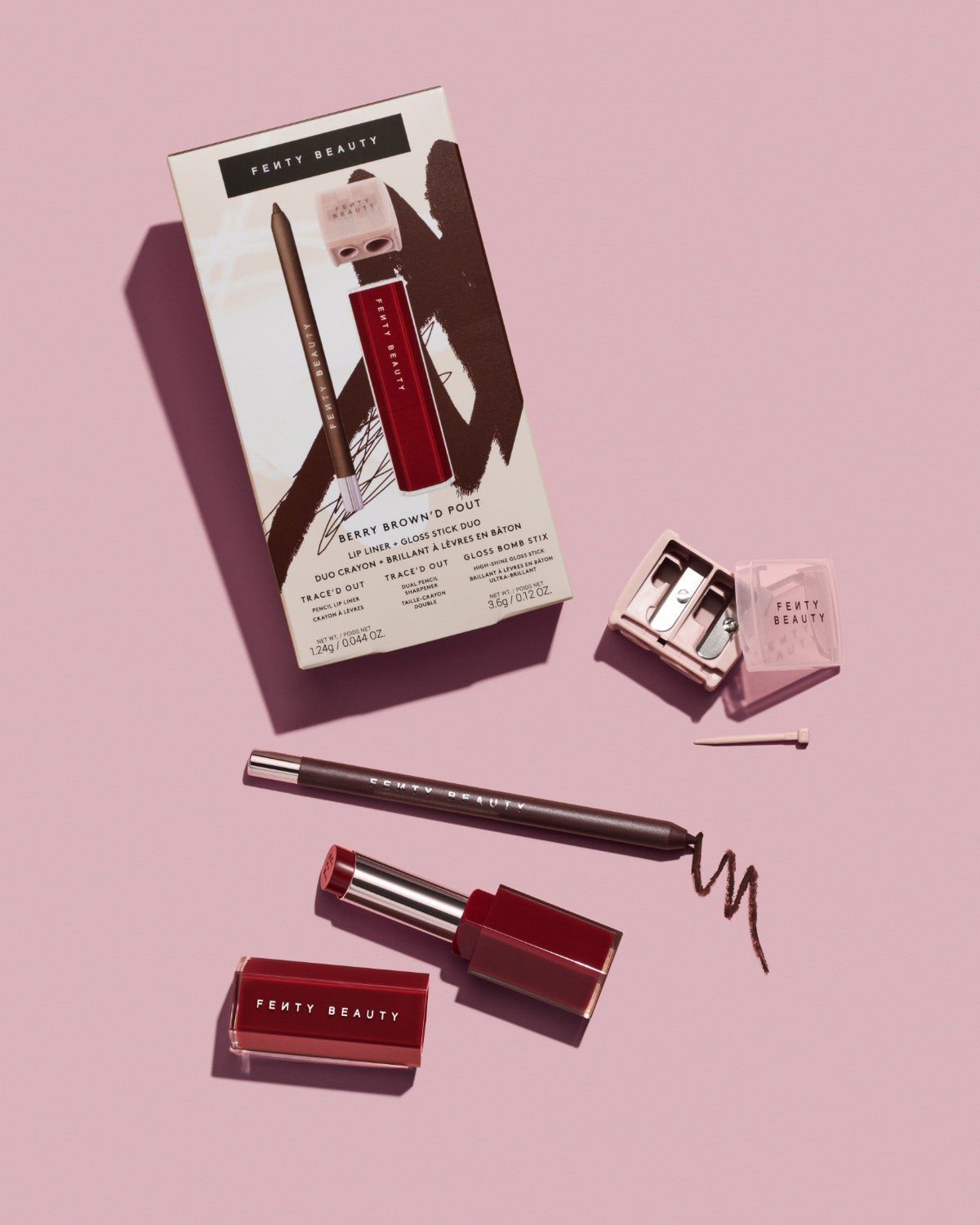 Fenty Berry Brown'd duo levres liner + stick gloss