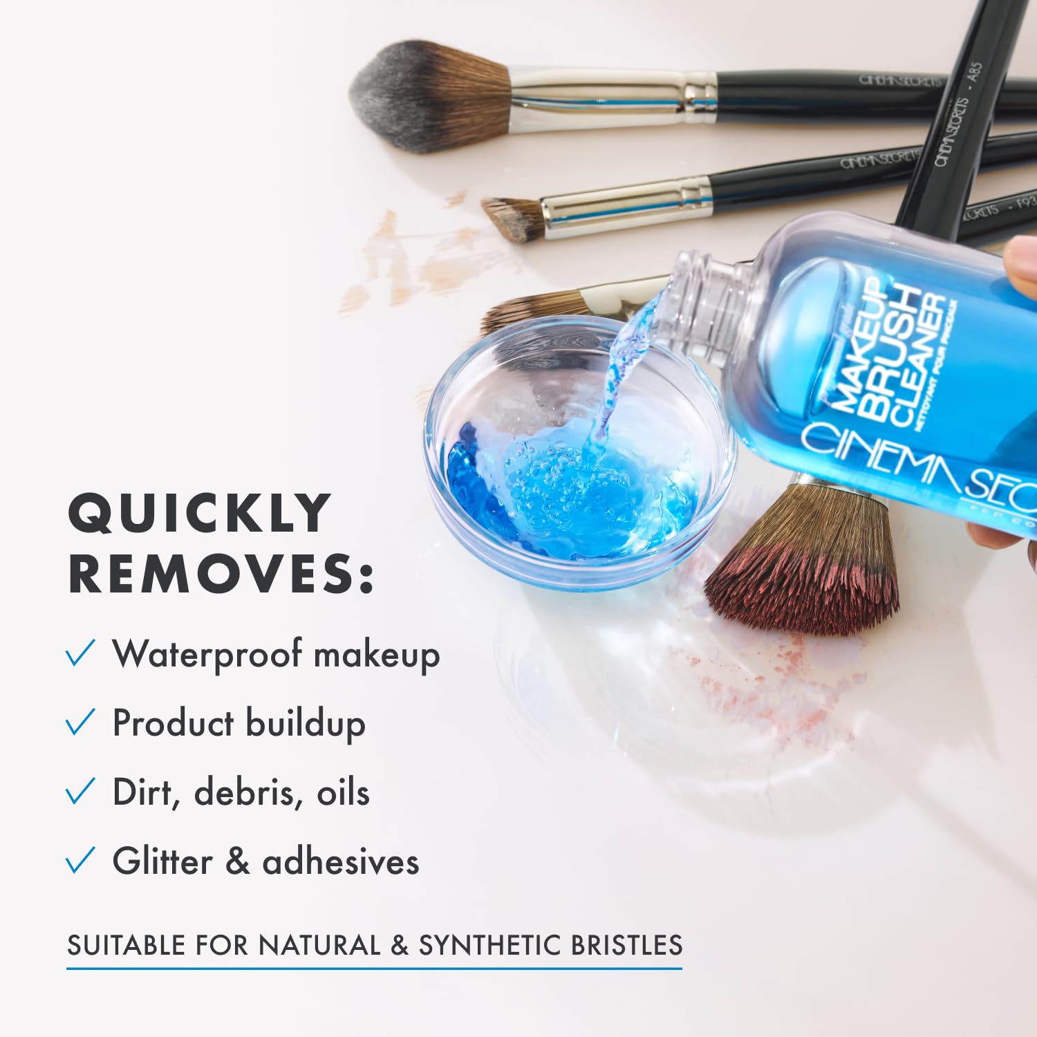 Cinema Secrets nettoyant pinceaux vanille bleue 2oz