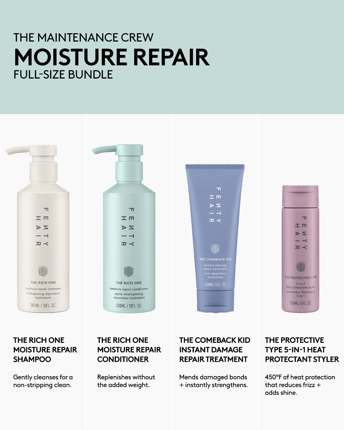 Fenty Beauty Maintenance Crew Coffret Cheveux Réparateur 4 Pièces