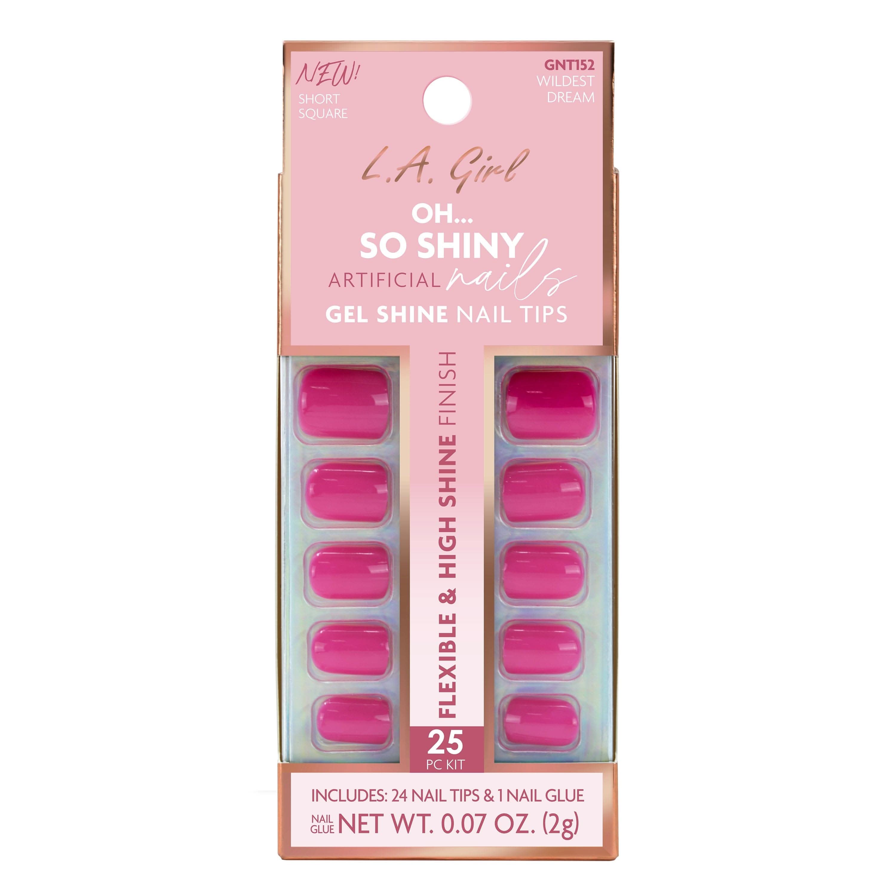 L.A. Girl Nails GNT151AG Cloud Nine faux ongles courts 24 pcs