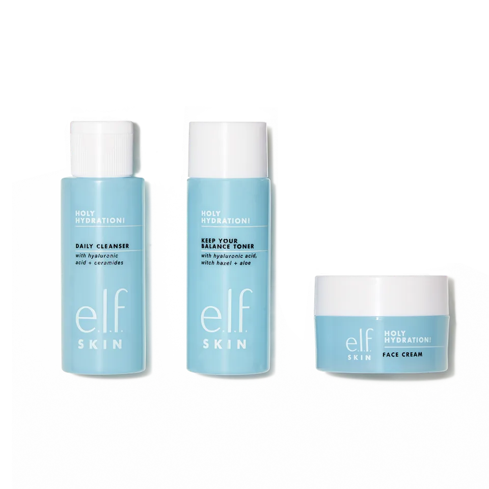 e.l.f. Holy Hydration Essentials Mini Kit soin visage 3 pièces céramides