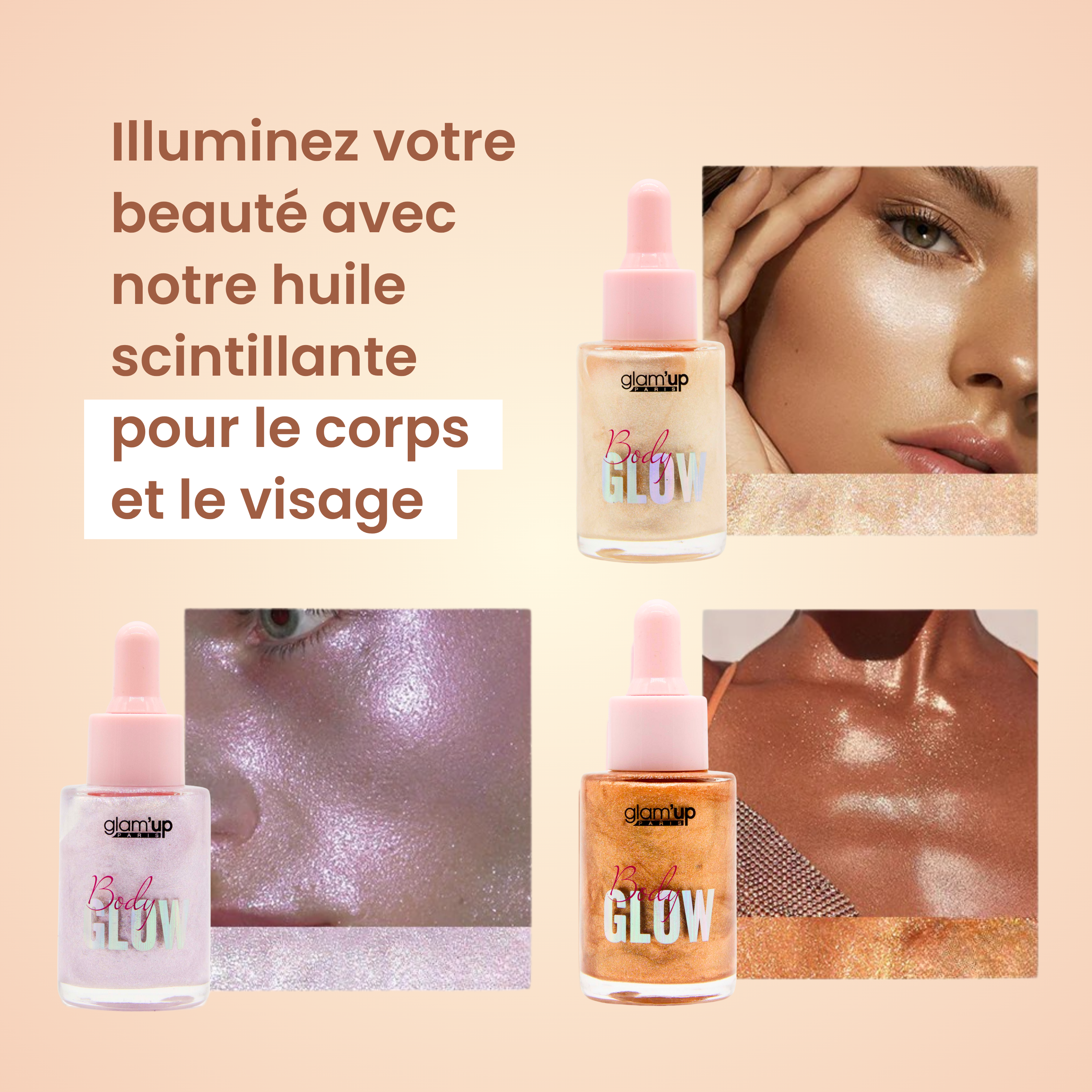 GLAM'UP Body Glow Sun Bath N°3 enlumineur corps