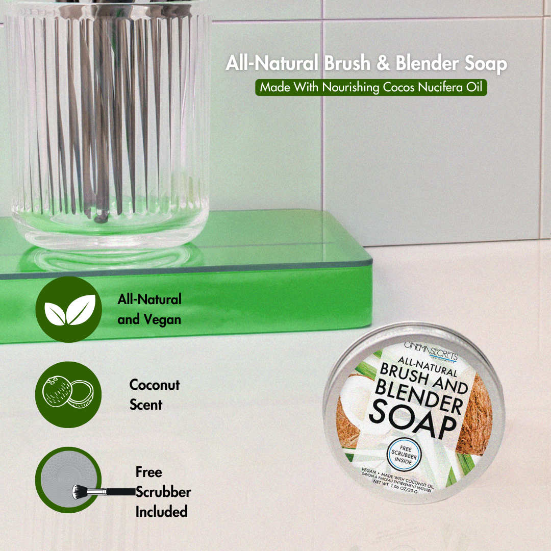 Cinema Secrets Brush Soap Mini Savon nettoyant pinceaux coco vegan