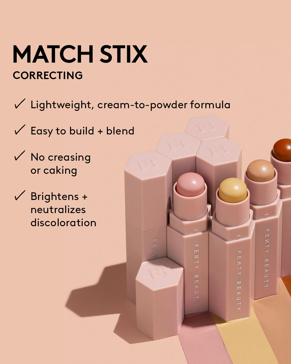 Fenty Beauty Match Stix Sculpt'r Squad trio sticks teint fini mat