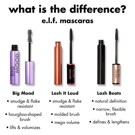 e.l.f. Eyes Big Mood Mascara noir volume recourbant
