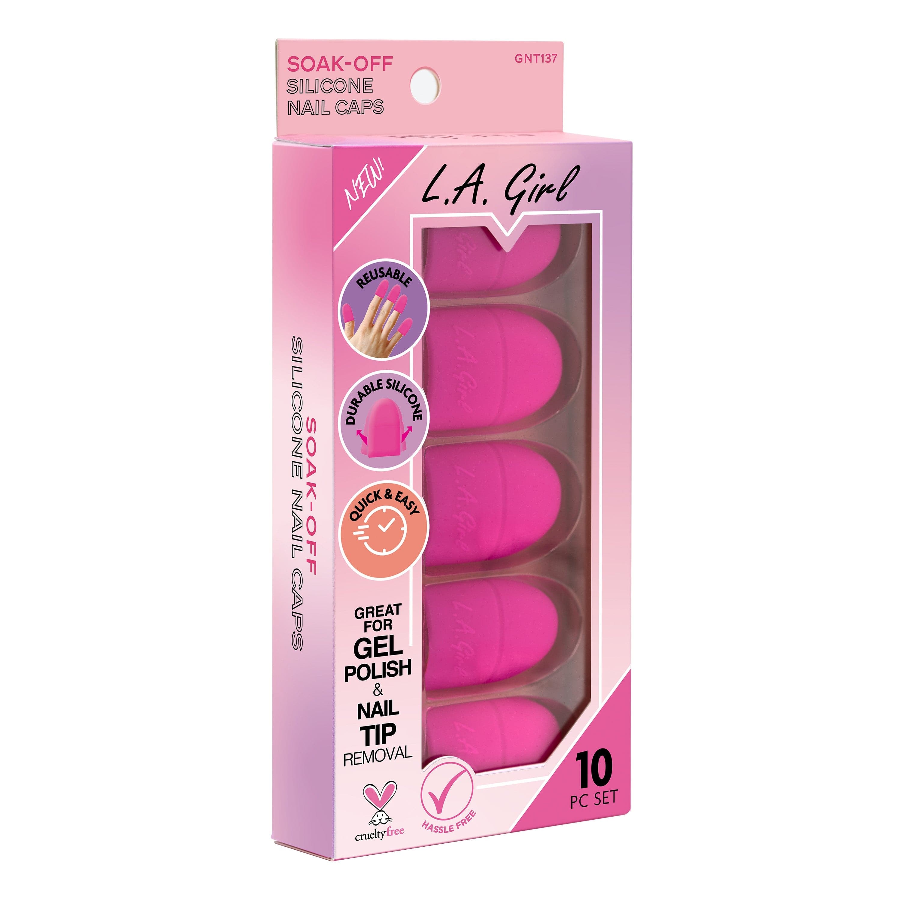 L.A. Girl GNT137G Soak-Off caps ongles silicone réutilisables