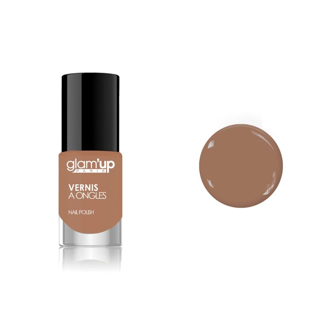 GLAM'UP Les Ongles Vernis marron clair longue tenue