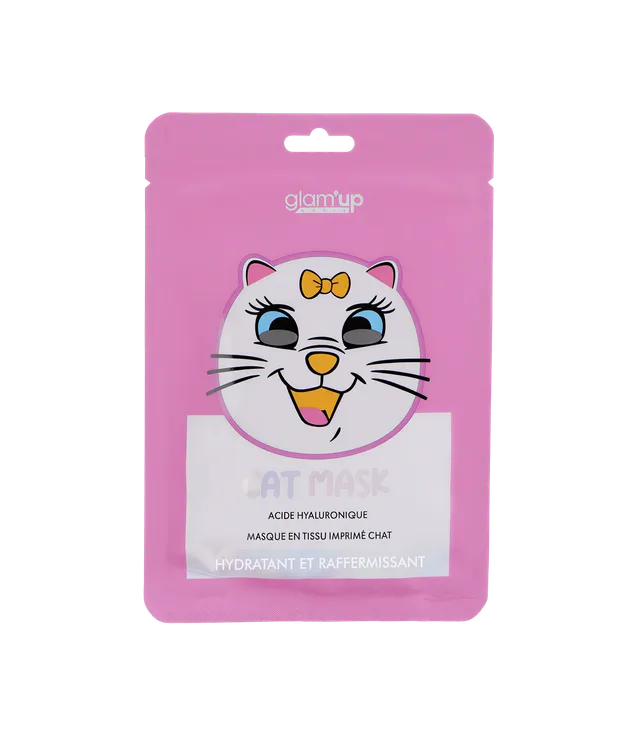 Glam'Up Skincare Masque Tissu Chat Kawaii Hydratant