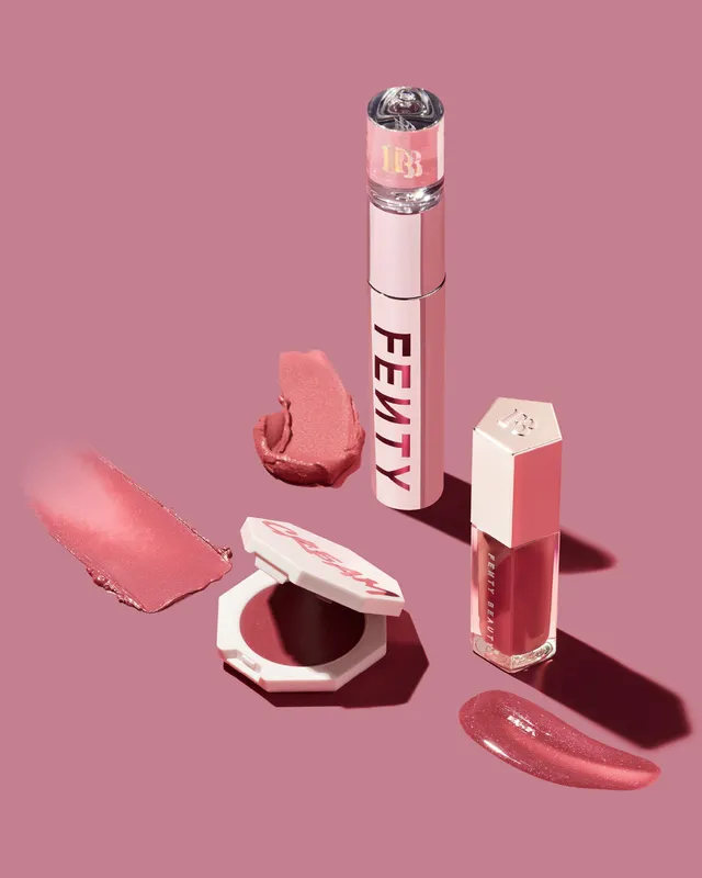 Fenty Beauty RiRi on Repeat set maquillage lèvres joues mat