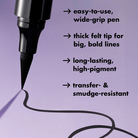 e.l.f. Wide Glide Eyeliner Pen feutre noir intense