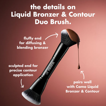 e.l.f. Liquid Bronzer & Contour Duo Brush pinceau double
