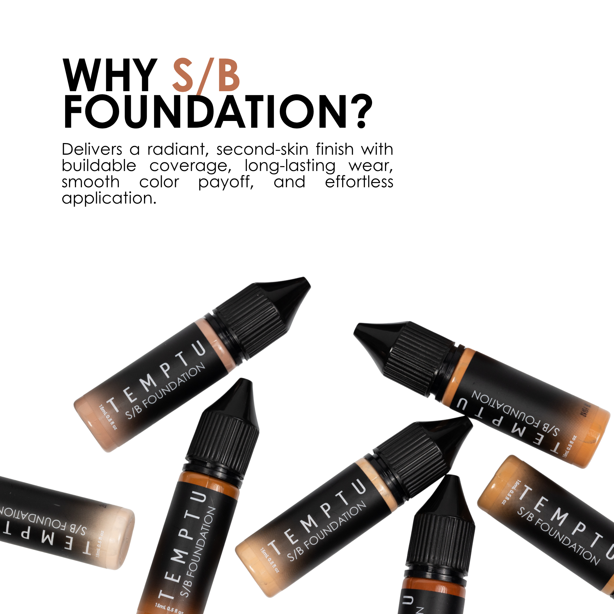 TEMPTU S/B Foundation fond de teint Ivory 003 0.5 oz couvrance modulable