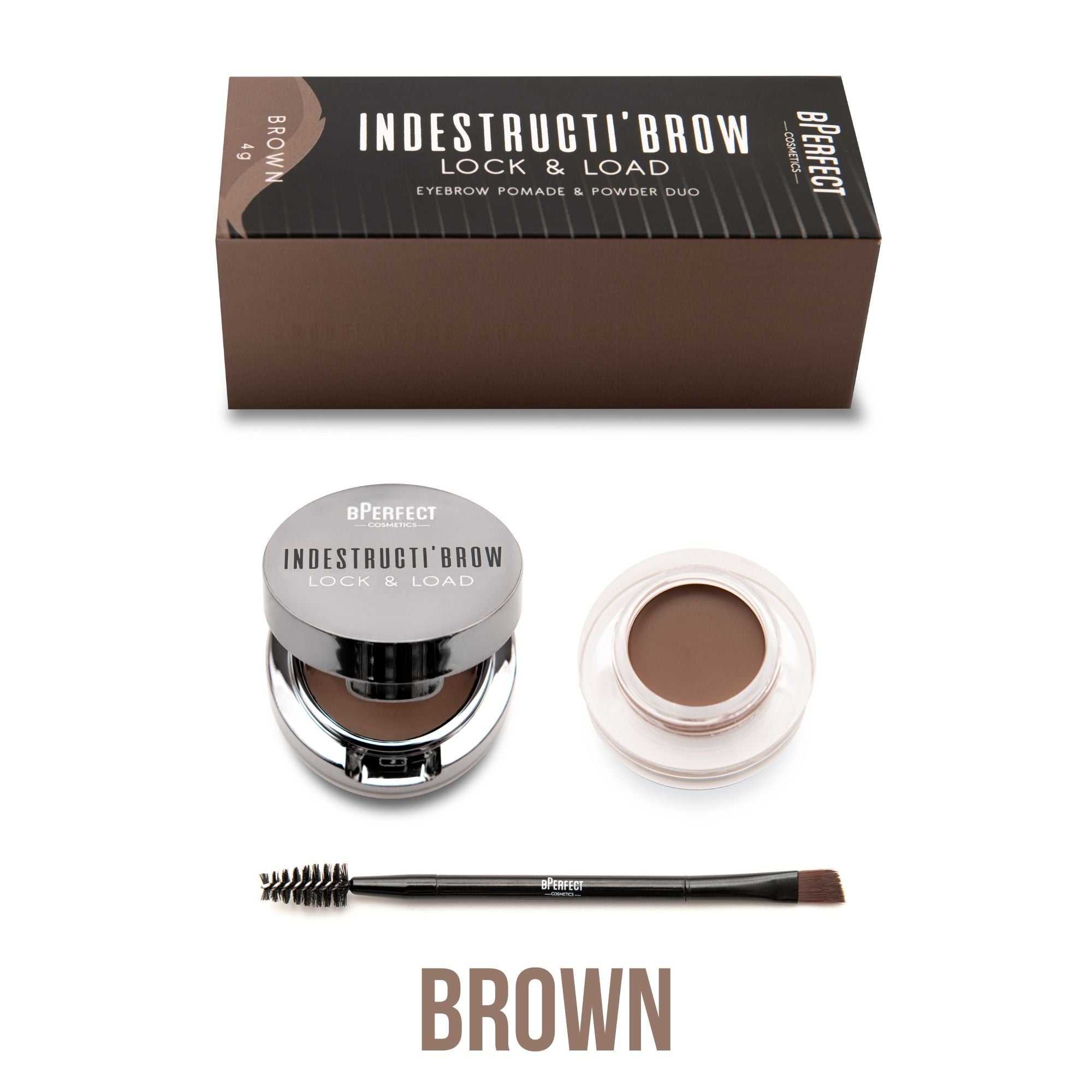 BPerfect IndestructiBrow Kit Sourcils Poudre Pomade 4 Teintes