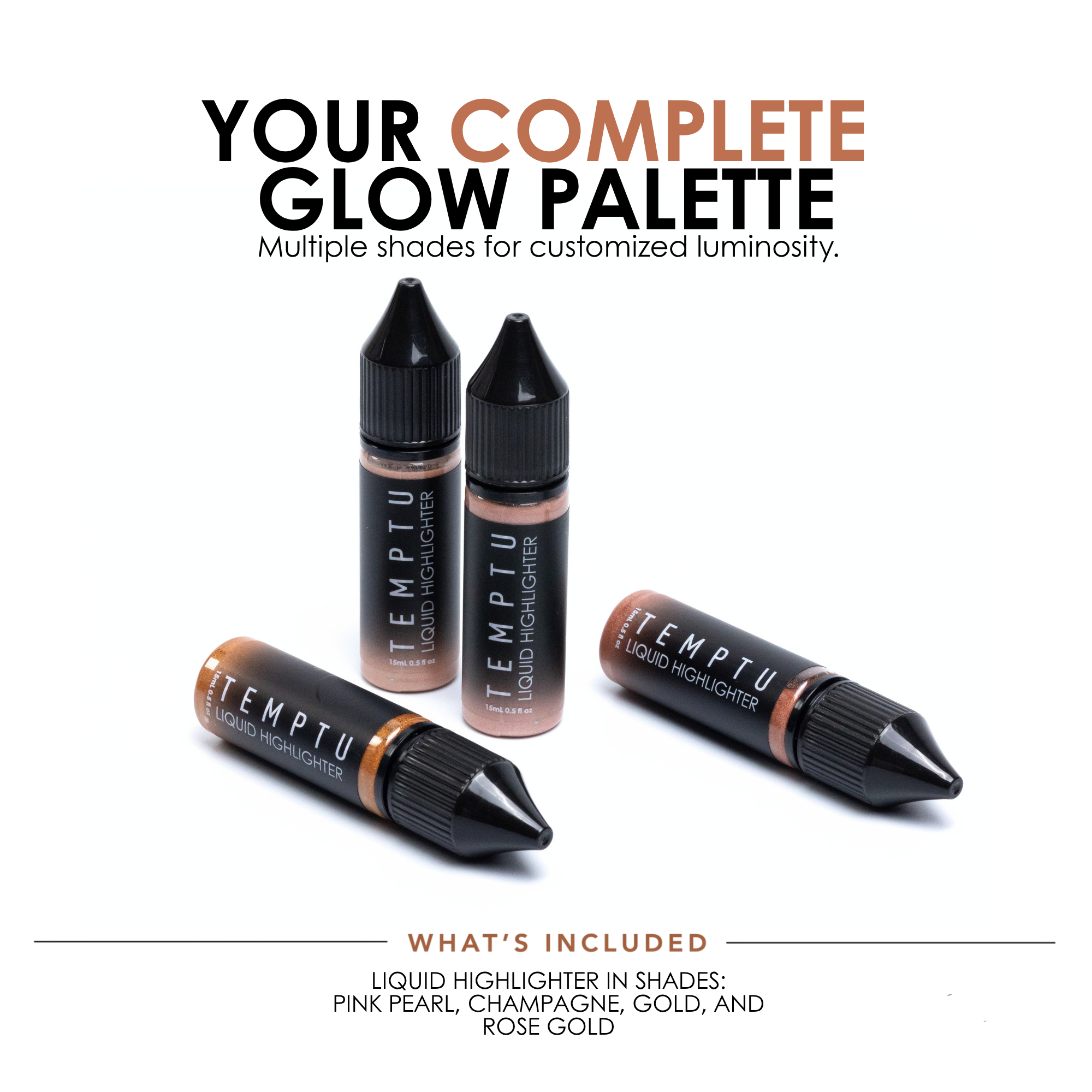 TEMPTU Enlumineur liquide set 4 teintes fini lumineux